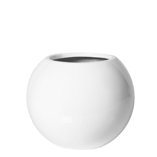 Venkovní květináče - Fiberstone Beth XS White lesk 25x20cm