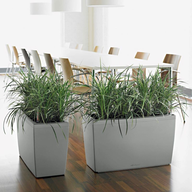 Lechuza květináče - Lechuza Cararo Silver komplet