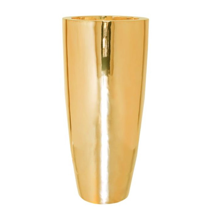 Luxusní květináče - Fiberstone Partner Gold lesklý 47x100cm