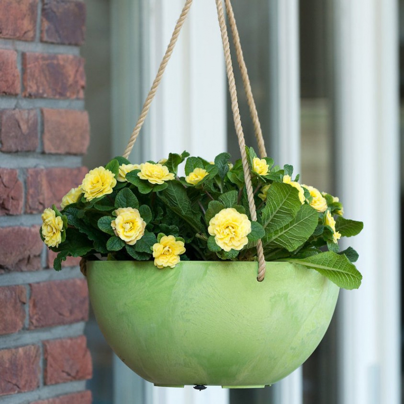 Závěsné květináče - Závěsný květináč Fiona zelená 25x12cm