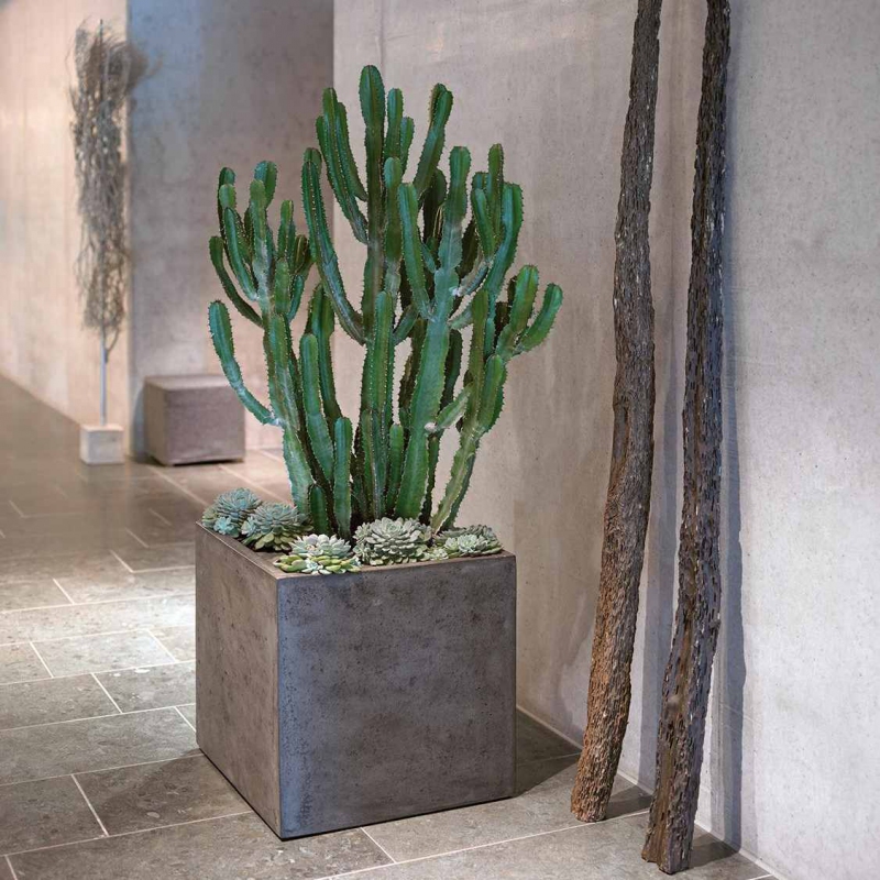 Venkovní květináče - Square Grey 40x40x40cm