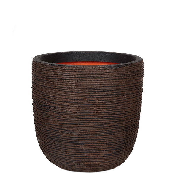 Venkovní květináče - Capi nature rib brown 35x34cm