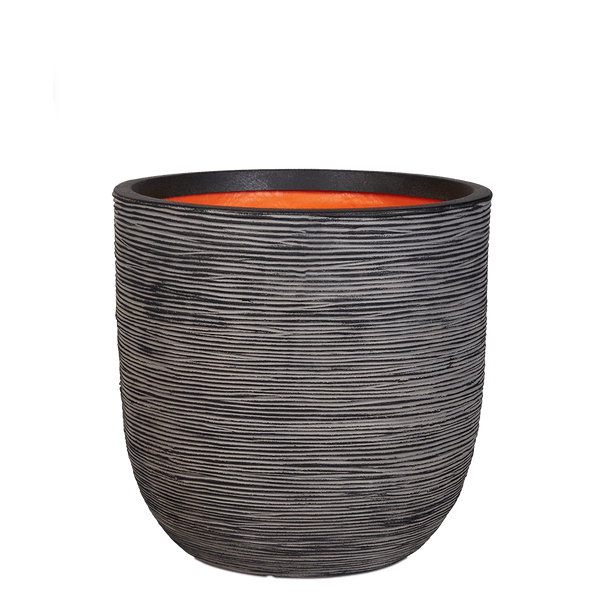 Venkovní květináče - Capi nature rib antracit 54x52cm