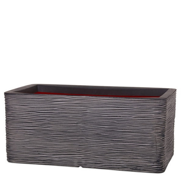 Venkovní květináče - Capi nature rib truhlík antracit 73x39x32cm