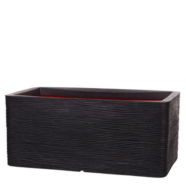 Venkovní květináče - Capi nature rib truhlík black 73x39x32cm