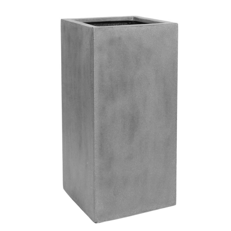 Venkovní květináče - Fiberstone Bouvy Grey matný 40x40x80cm
