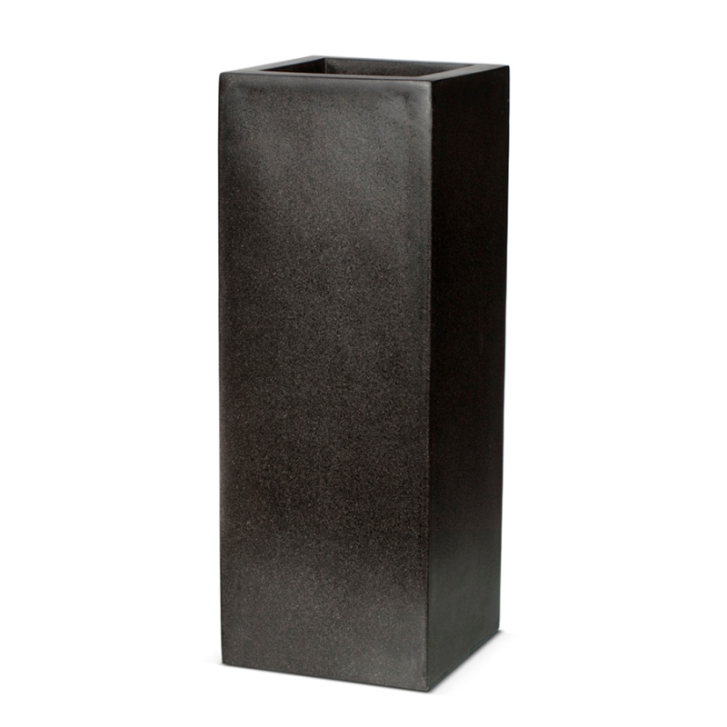 Venkovní květináče - Capi lux kvádr černý 25x25x67cm