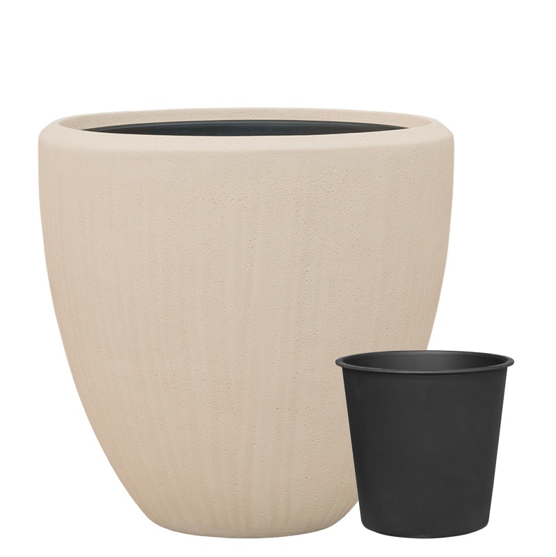 Luxusní květináče - Polystone Natural Couple Premium 50x50cm