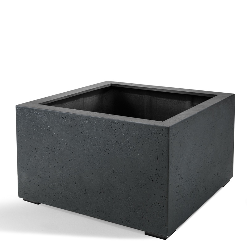 Venkovní květináče - D-lite Low Cube L Antracit 100x100x60cm