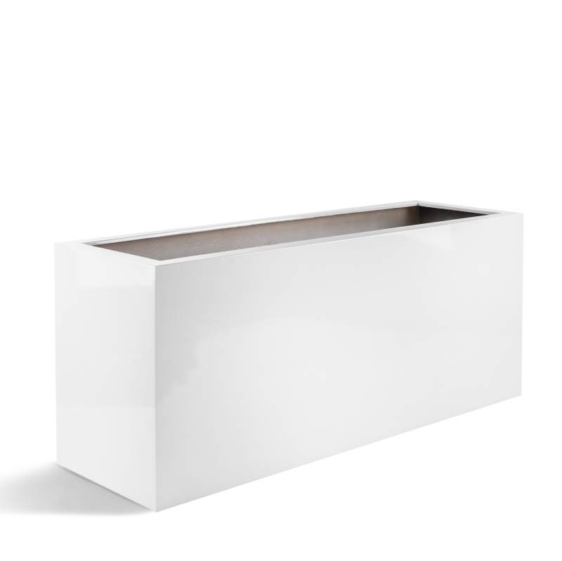 Venkovní květináče - D-lite truhlík bílý lesk 150x50x50cm