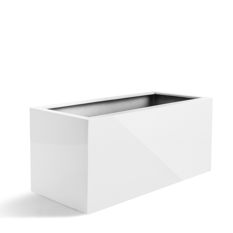 Venkovní květináče - D-lite truhlík bílý lesk 80x30x30cm