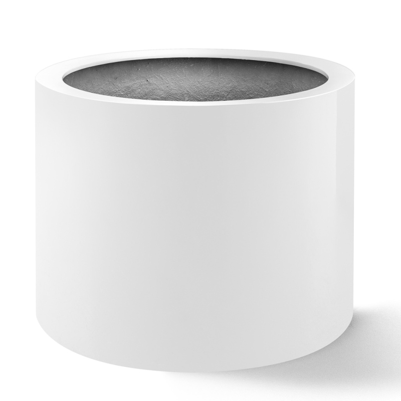 Venkovní květináče - D-lite Cylinder bílý lesk 60x40cm