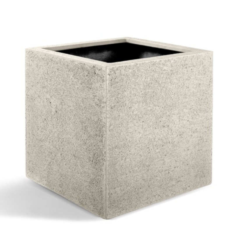 Venkovní květináče - D-lite Cube XL hrubý natural 60x60x60cm