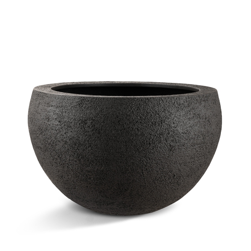 Venkovní květináče - D-lite bonsaj mísa hrubá tmavě šedá 50x31cm