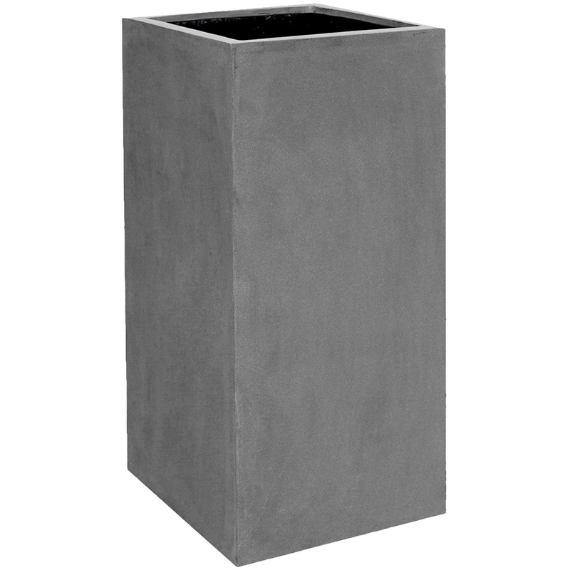Venkovní květináče - Fiberstone Bouvy Grey matný 50x50x100cm