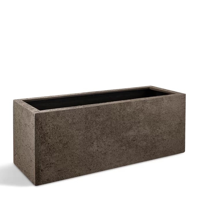 Venkovní květináče - D-lite truhlík XL hrubý hnědý 120x50x50cm