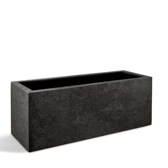 Venkovní květináče - D-lite truhlík XL hrubý tmavě šedý 120x50x50cm