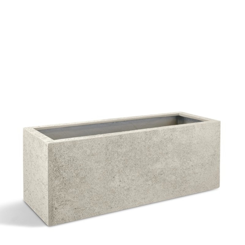 Venkovní květináče - D-lite truhlík S hrubý krémový 80x30x30cm