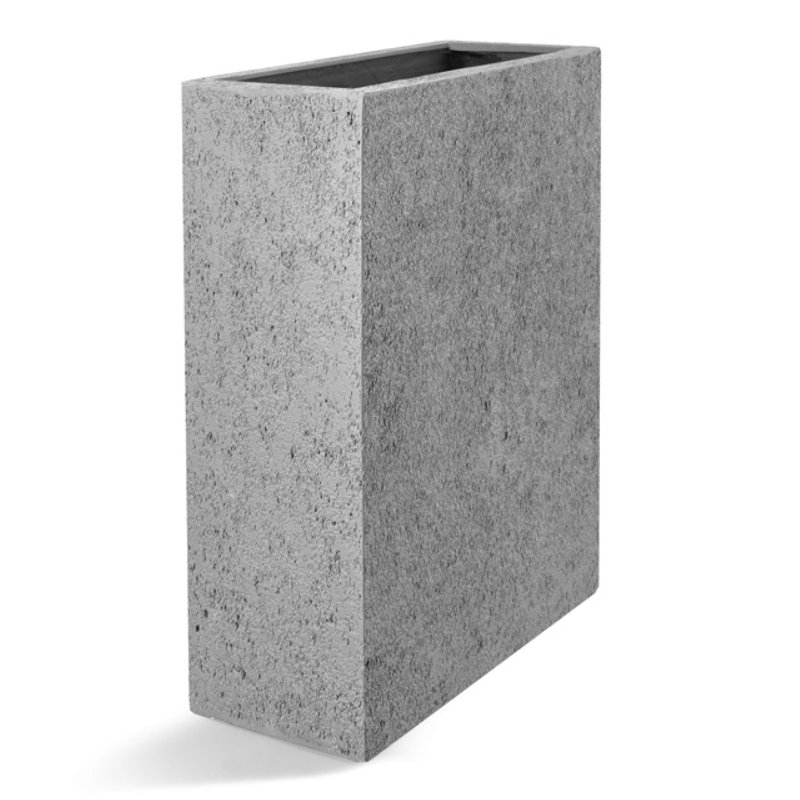 Venkovní květináče - D-lite vysoký truhlík hrubý šedý 88x36x100cm