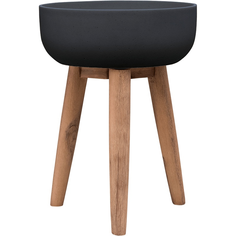 Luxusní květináče - Retro květináč Argon Black 36x48cm