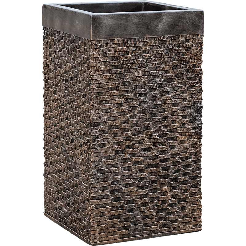 Luxusní květináče - Lite Universe Layer Square Bronze 27x27x50cm