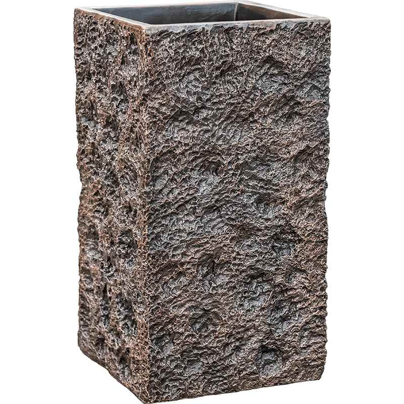 Luxusní květináče - Lite Universe Moon Square Bronze 27x27x50cm