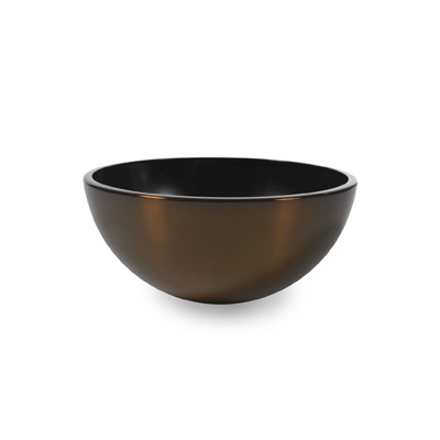 Kovové květináče - Aluminium Bowl Brown 35x15cm