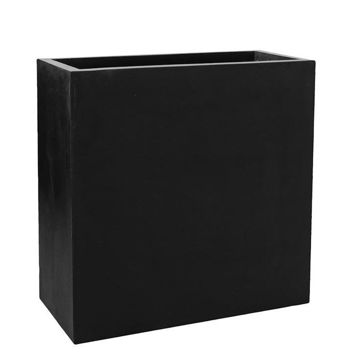 Venkovní květináče - Fiberstone truhlík vysoký Black mat 100x45x100cm