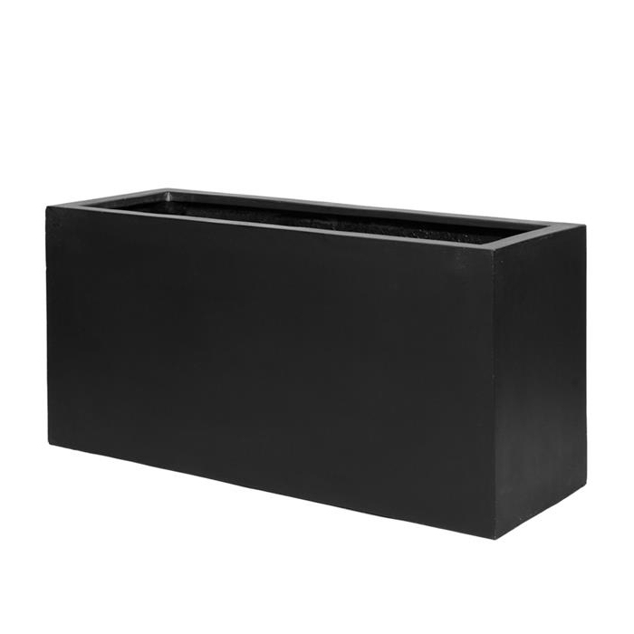 Venkovní květináče - Fiberstone truhlík Black mat 100x40x50cm