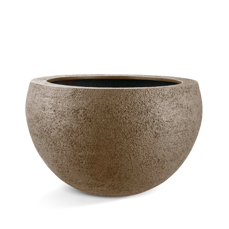 Venkovní květináče - D-lite bonsaj mísa hrubá hnědá 50x31cm