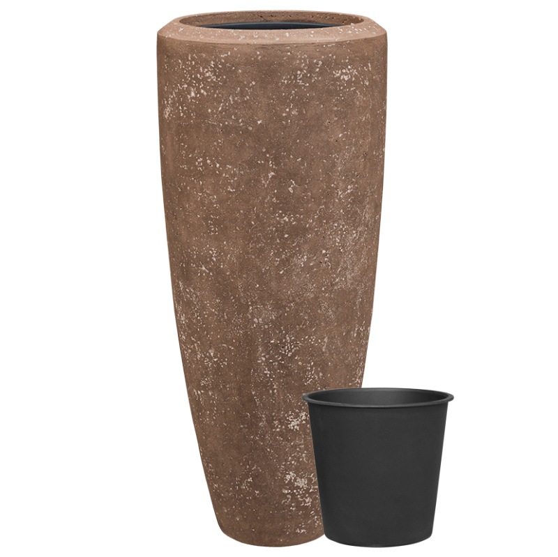 Luxusní květináče - Polystone Rock Plain Partner Premium 37x90cm