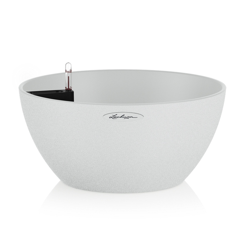 Lechuza květináče - Lechuza Cubeto Stone 40 Quarz White komplet