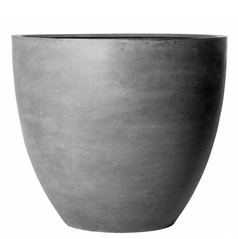 Venkovní květináče - Fiberstone Jumbo Round Grey S 83x73cm