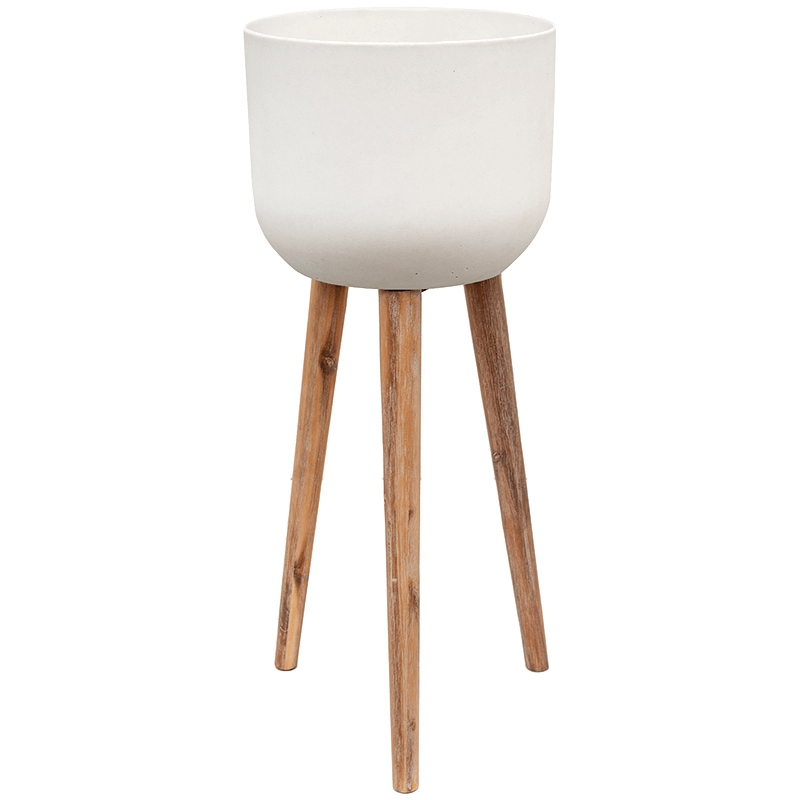 Luxusní květináče - Retro květináč natural white 36x86cm