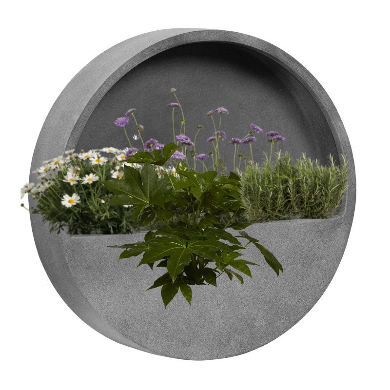 Venkovní květináče - Fiberstone Wally S Grey Mat 40x40cm