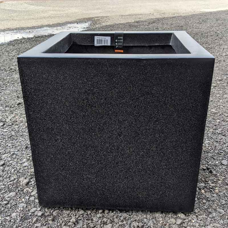 Venkovní květináče - Capi Lux krychle černá 50x50x50cm