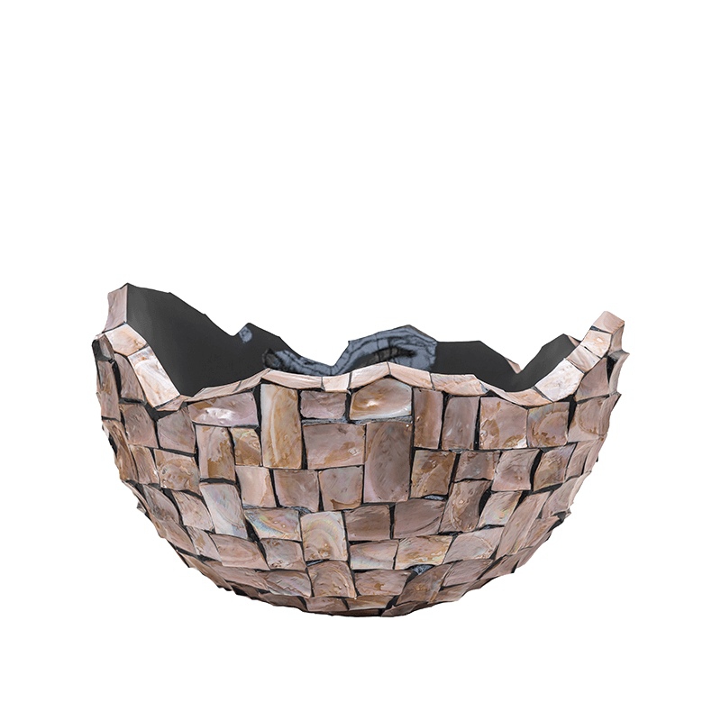 Luxusní květináče - Oceana Pearl Bowl Brown 70x36cm