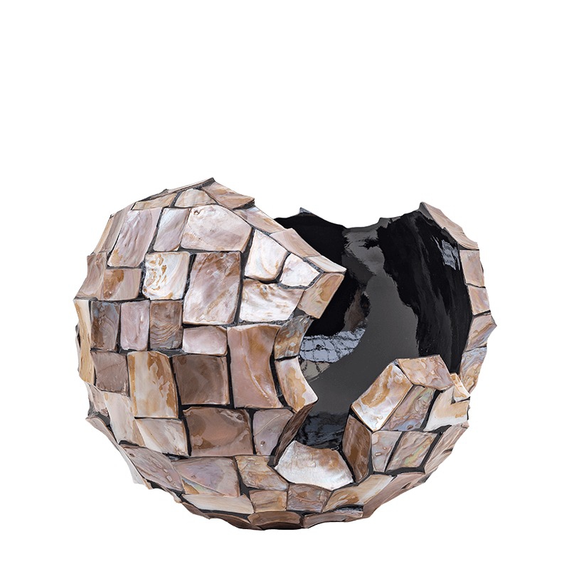 Luxusní květináče - Oceana Pearl Globe Brown 45x36cm