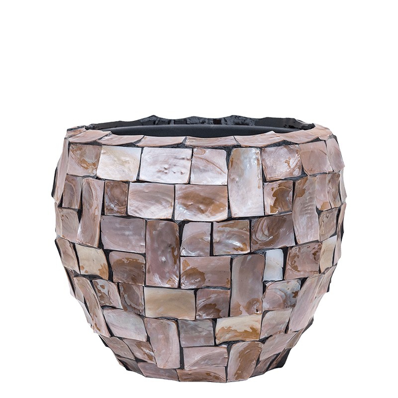 Luxusní květináče - Oceana Pearl Couple Brown 42x37cm