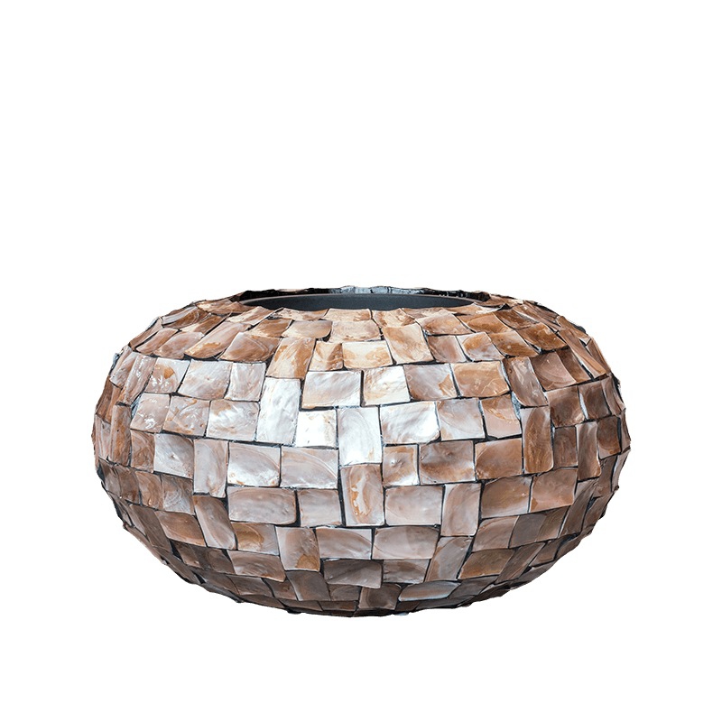 Luxusní květináče - Oceana Pearl Globe Brown 70x40cm