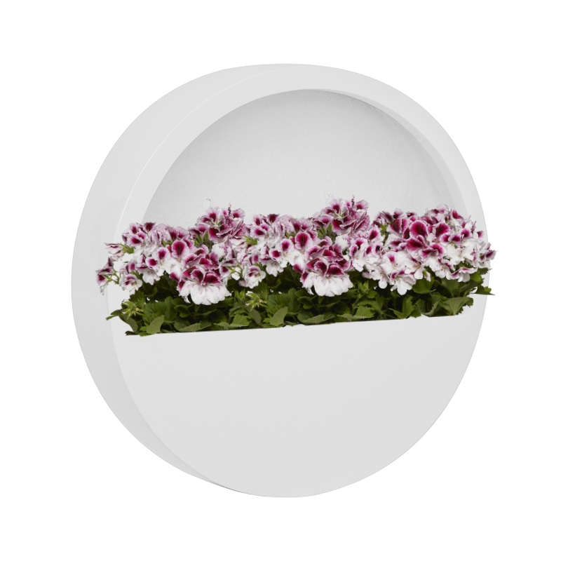 Venkovní květináče - Fiberstone Wally XS White Glossy 30x30cm