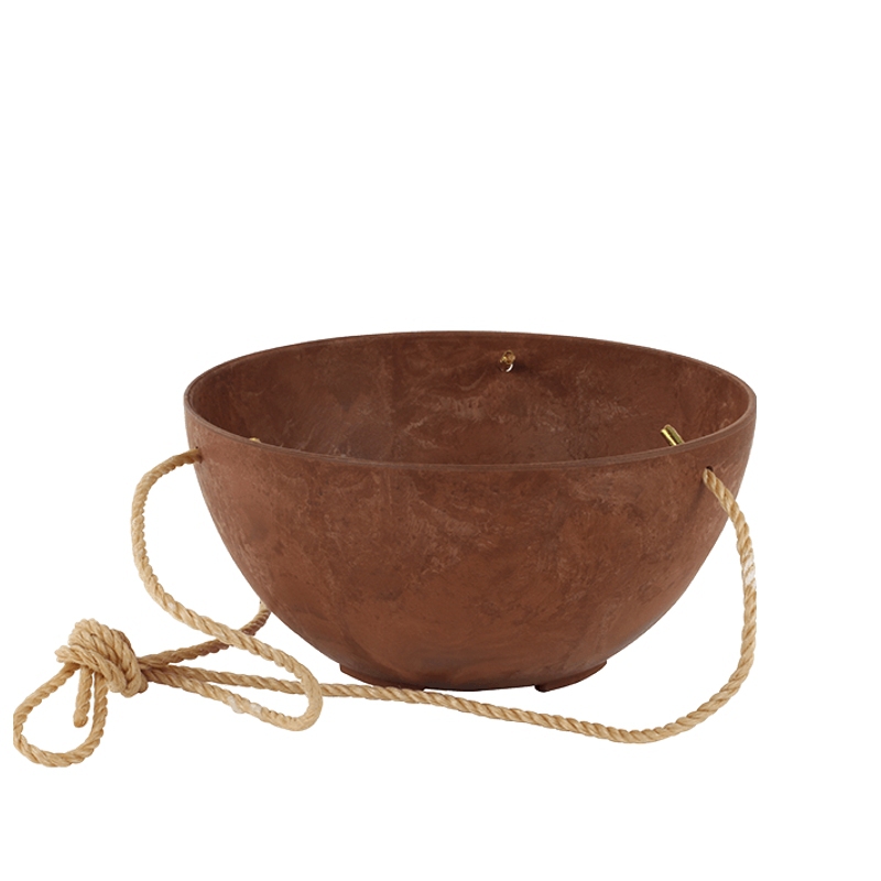 Závěsné květináče - Závěsný květináč Fiona hnědý 25x12cm