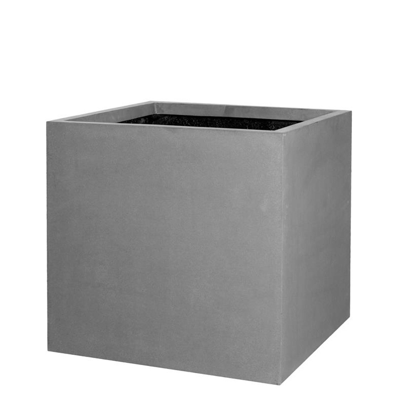 Venkovní květináče - Fiberstone Square XXL Grey 70x70x70cm