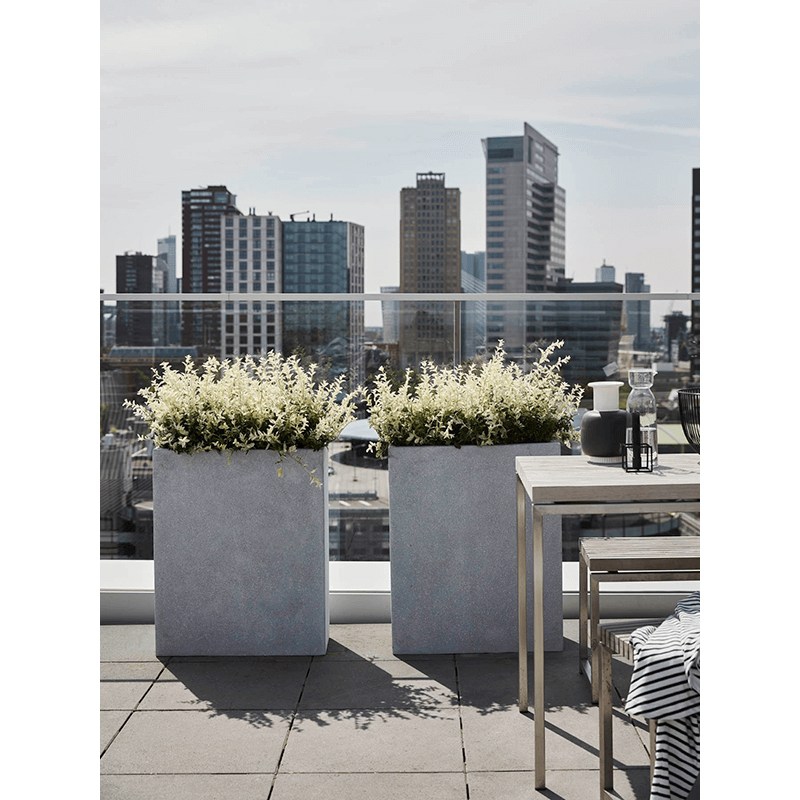 Venkovní květináče - Capi Lux vysoký truhlík šedý 88x36x100cm