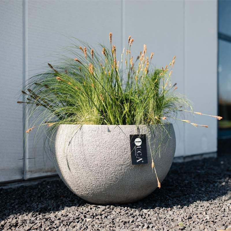 Venkovní květináče - D-lite bonsaj mísa hrubá šedá 70x44cm