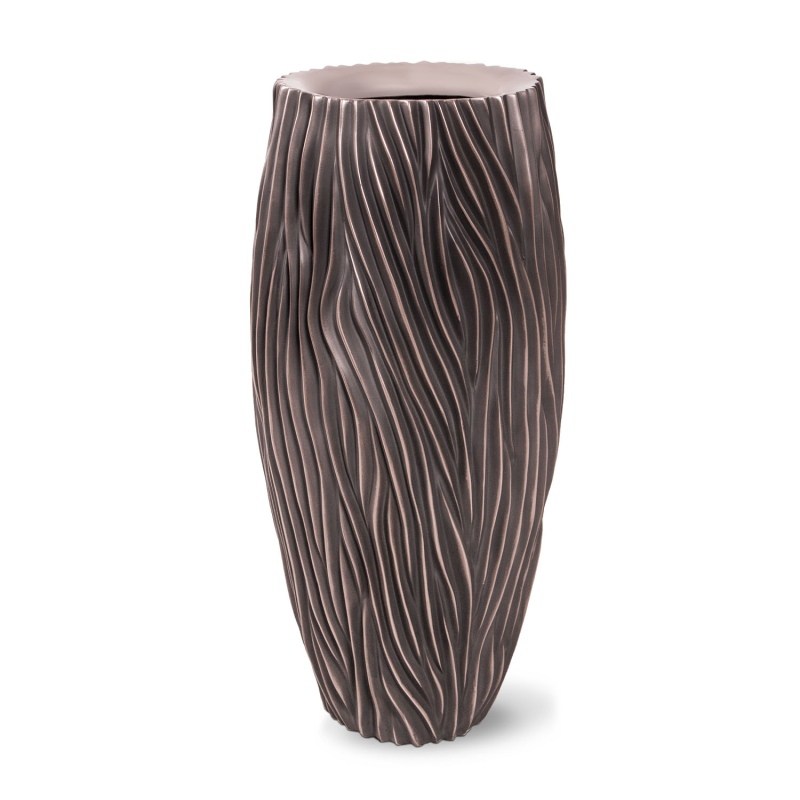 Luxusní květináče - River Vase Antik Bronze 45x100cm