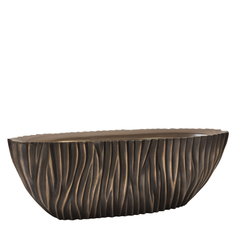 Luxusní květináče - River Oval Antik Dark Bronze 75x25x25cm