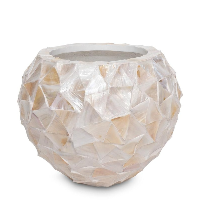 Luxusní květináče - Shell White 60x50cm