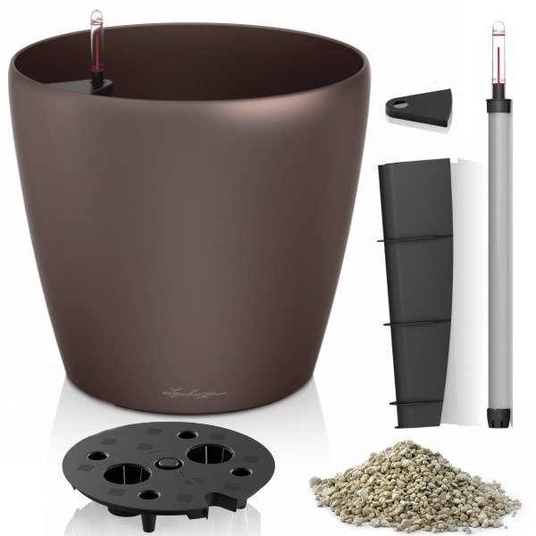 Lechuza květináče - Lechuza Classico 28 Espresso komplet