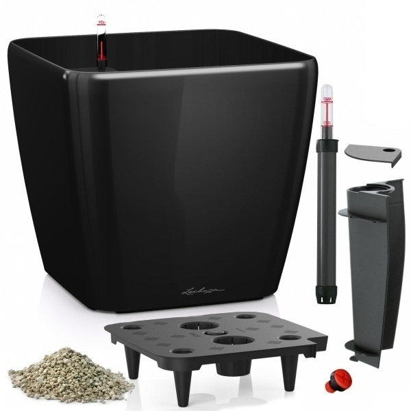 Lechuza květináče - Lechuza Quadro 21 Black komplet